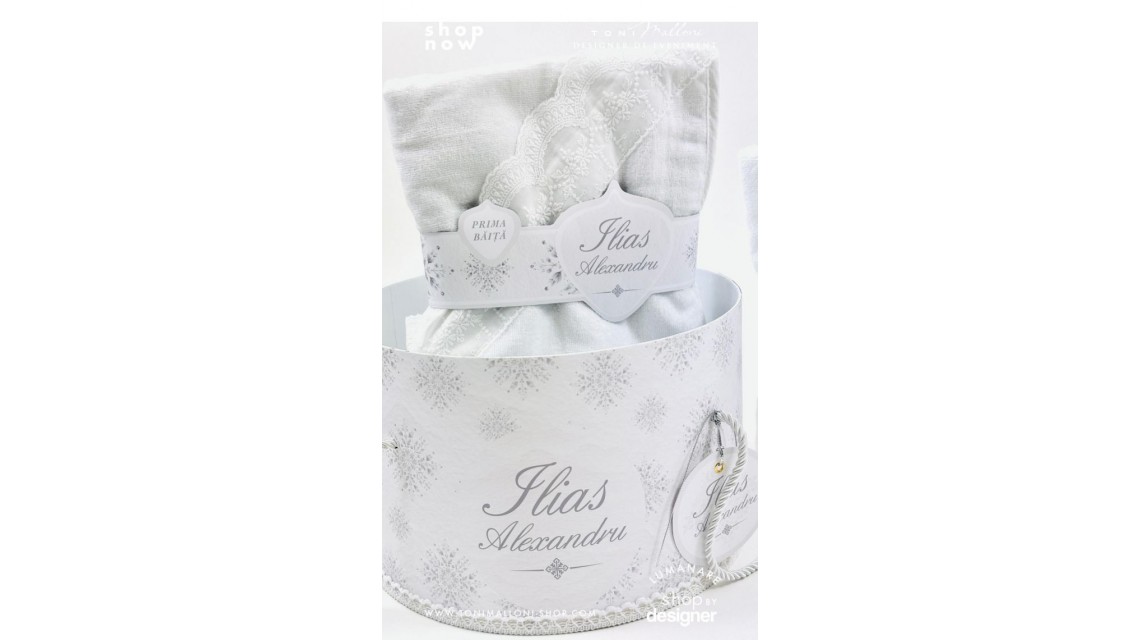 Set Prima Baita cu nasii dupa Botez pentru Băieți cu fulgi de nea 10